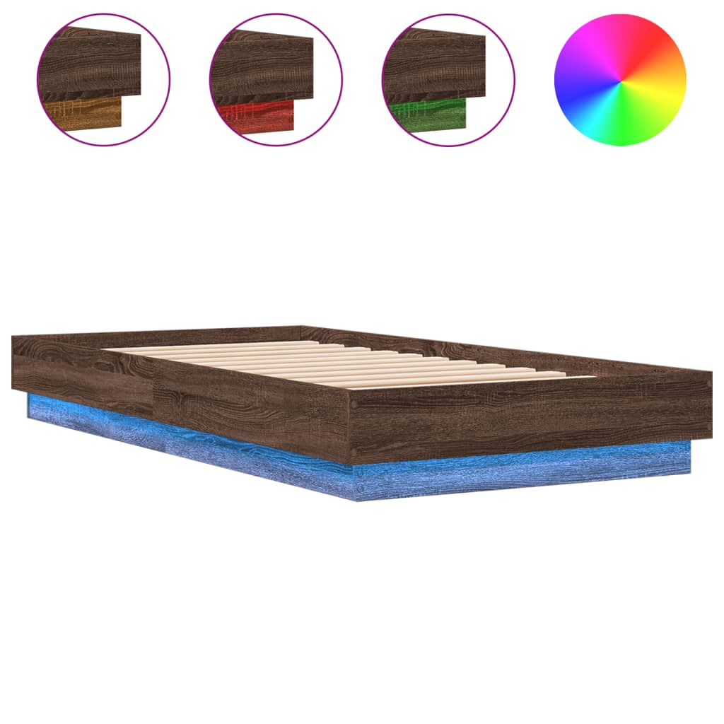 Giroletto con LED Rovere Marrone 90x190 cm | homemem39