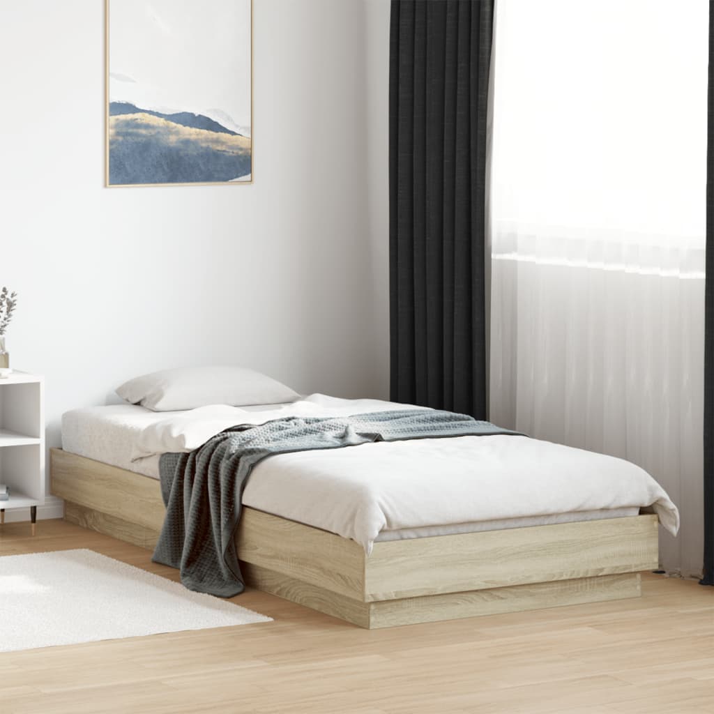 Giroletto senza Materasso Rovere Sonoma 100x200cm in Truciolato | homemem39