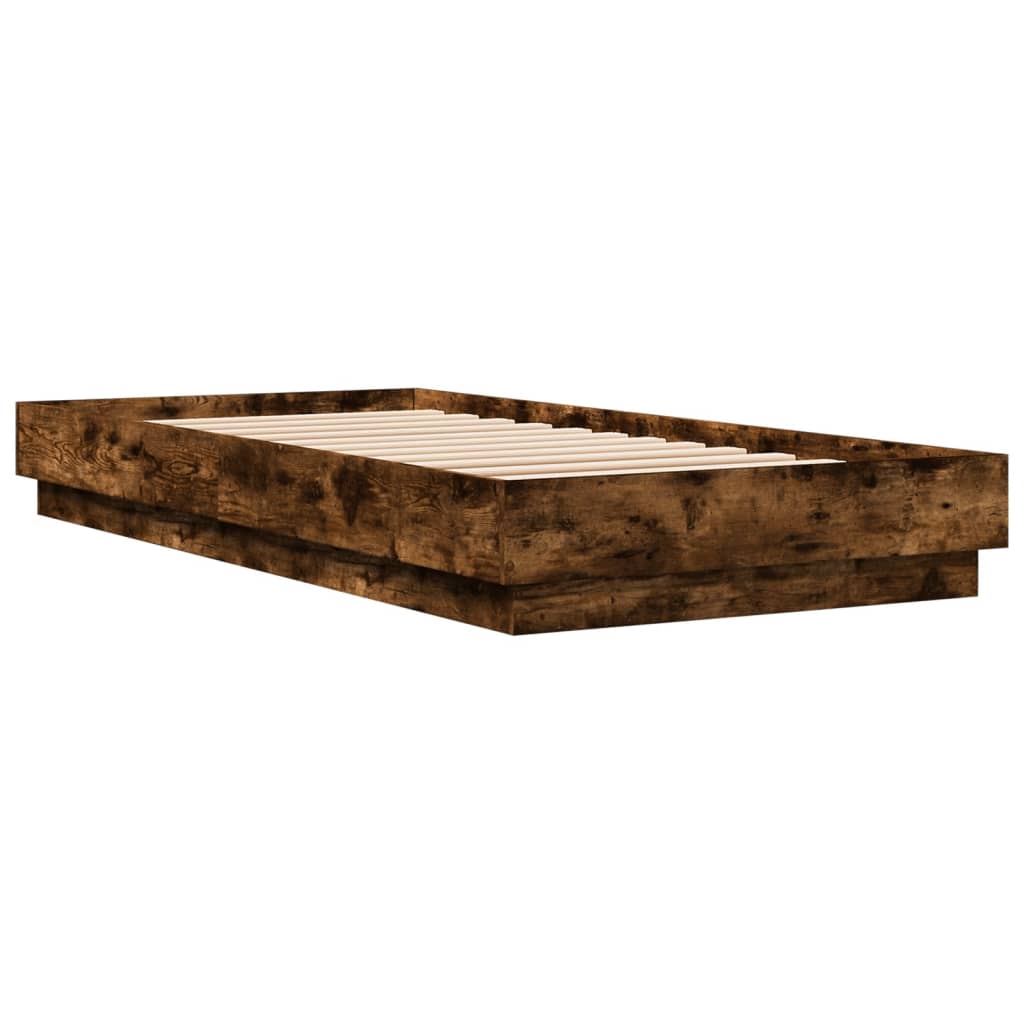 Giroletto senza Materasso Rovere Fumo 100x200 cm in Truciolato | homemem39