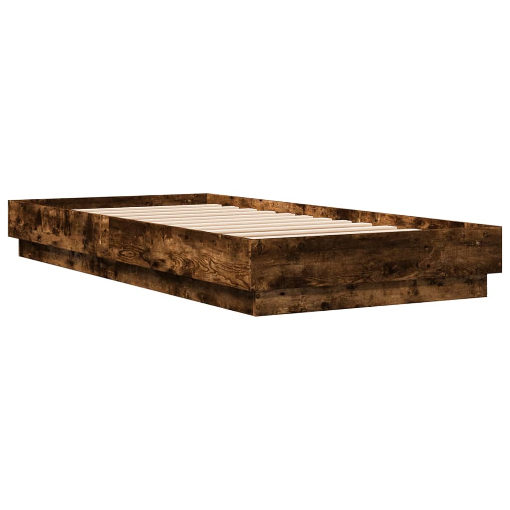 Giroletto senza Materasso Rovere Fumo 100x200 cm in Truciolato | homemem39
