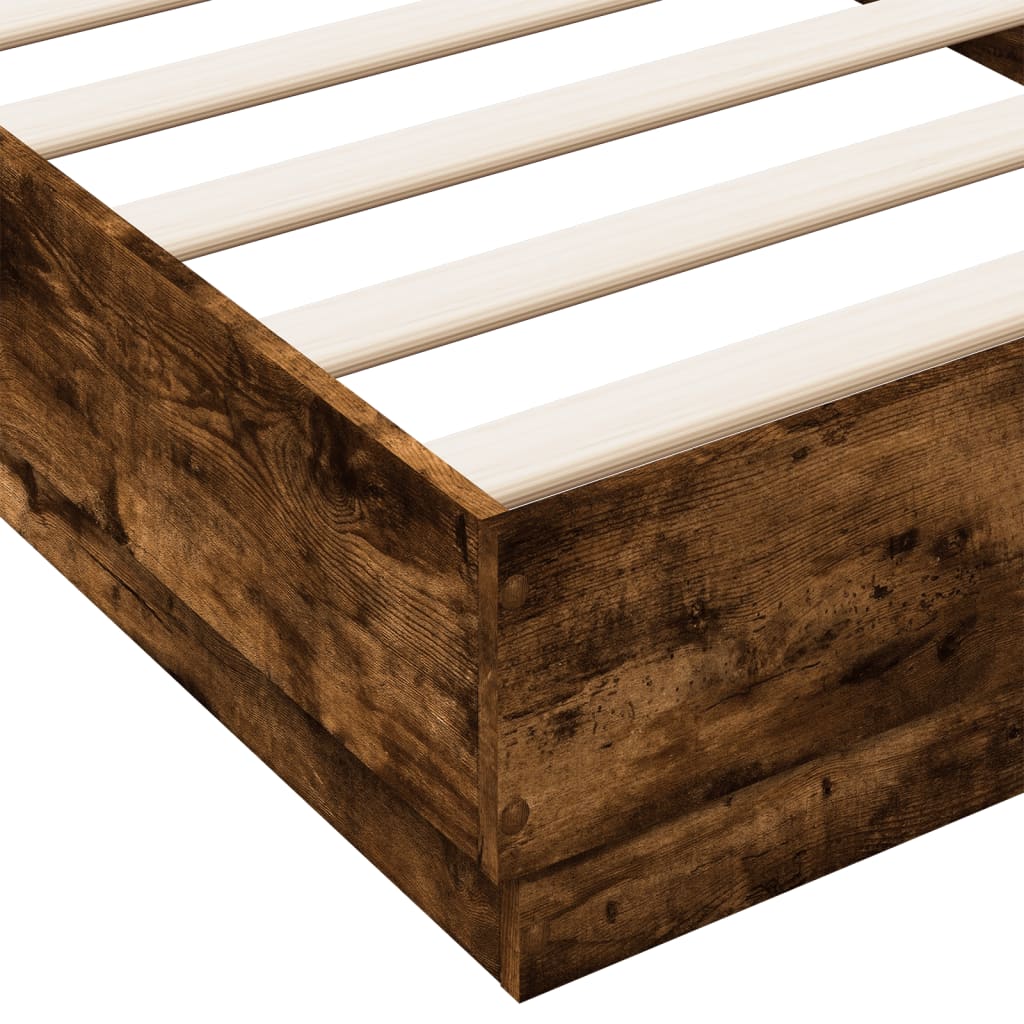 Giroletto senza Materasso Rovere Fumo 100x200 cm in Truciolato | homemem39