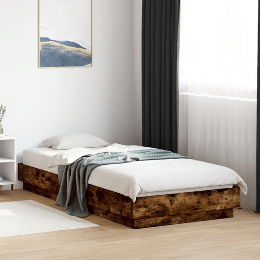 Giroletto senza Materasso Rovere Fumo 100x200 cm in Truciolato | homemem39