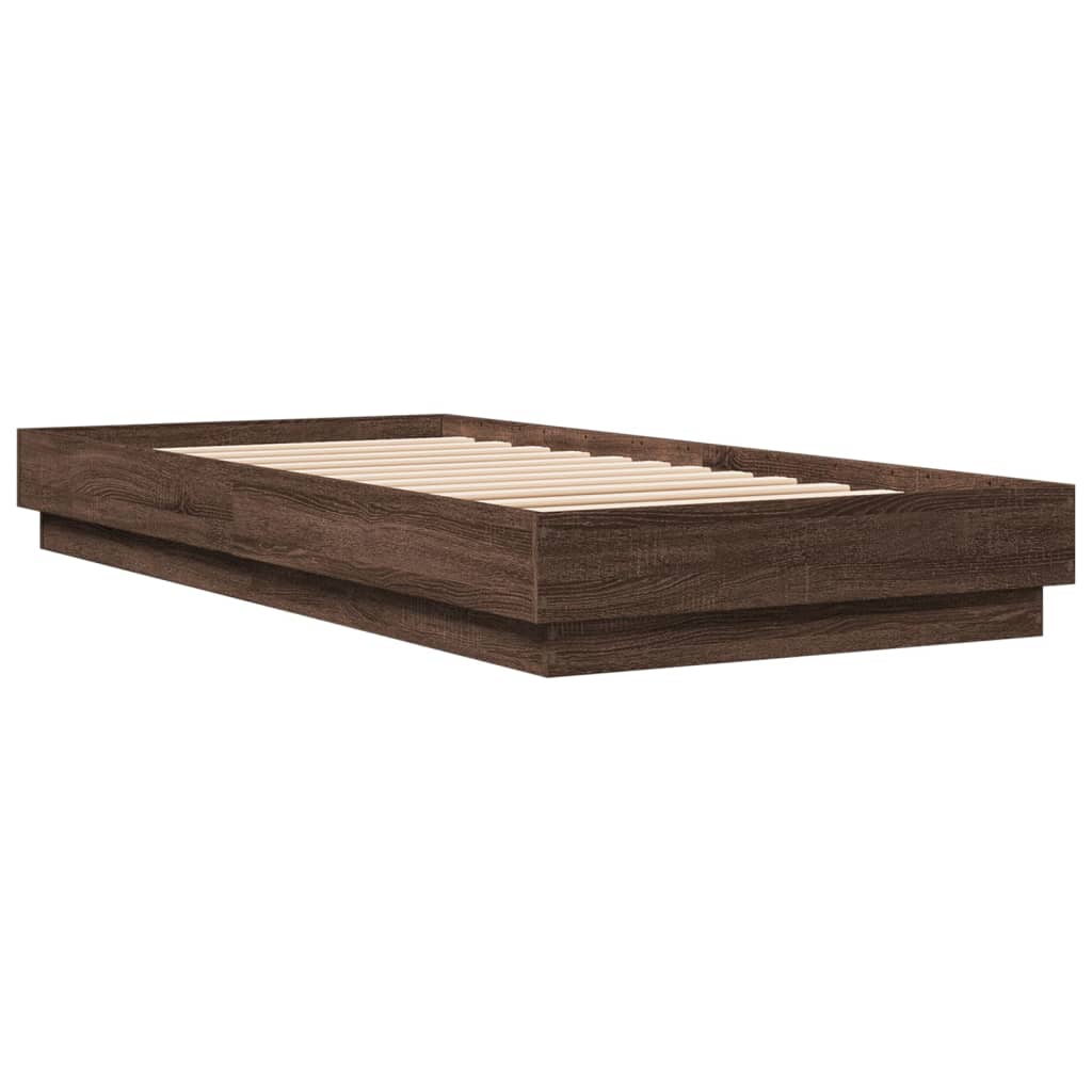 Giroletto senza Materasso Rovere Marrone 100x200 cm Truciolato | homemem39