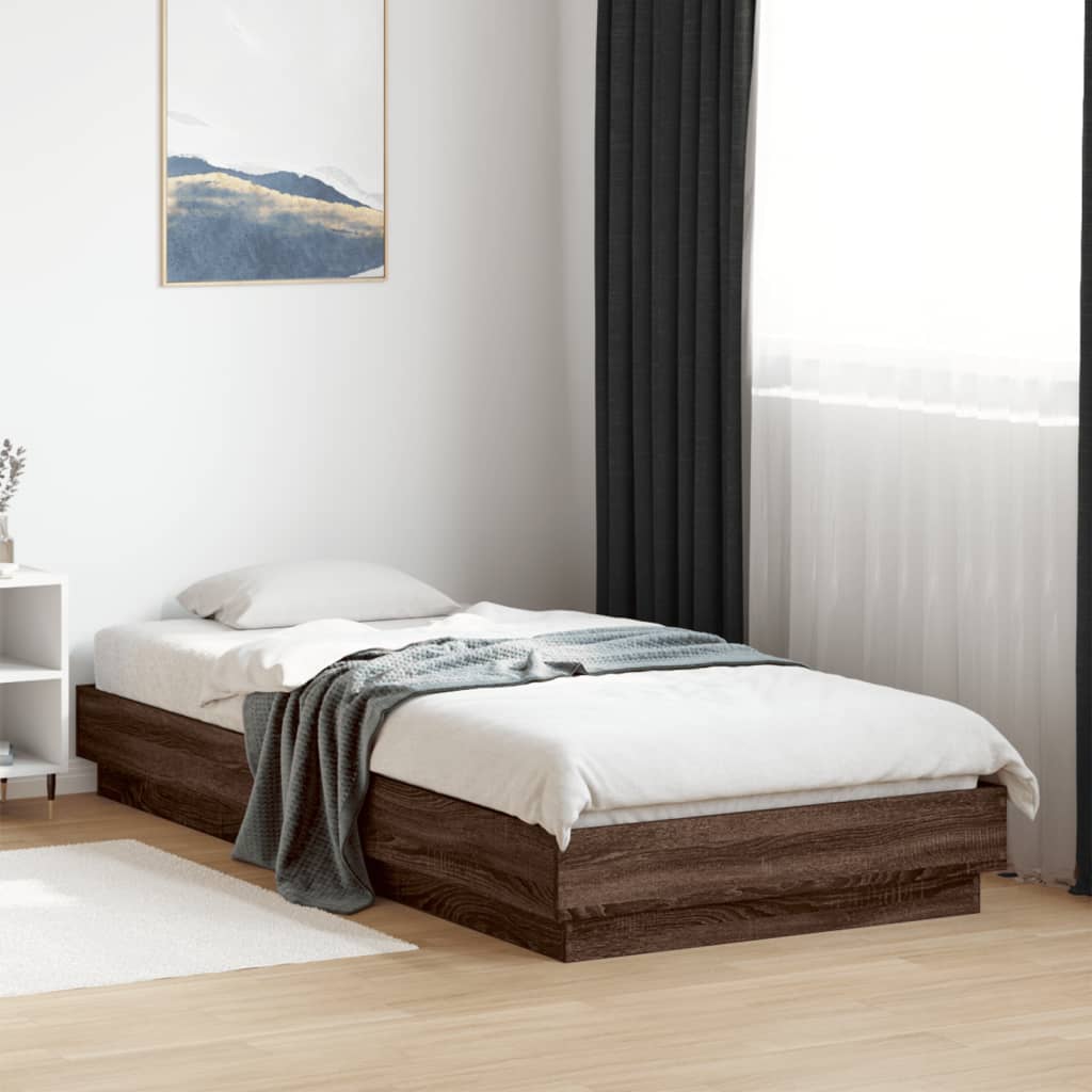 Giroletto senza Materasso Rovere Marrone 100x200 cm Truciolato | homemem39