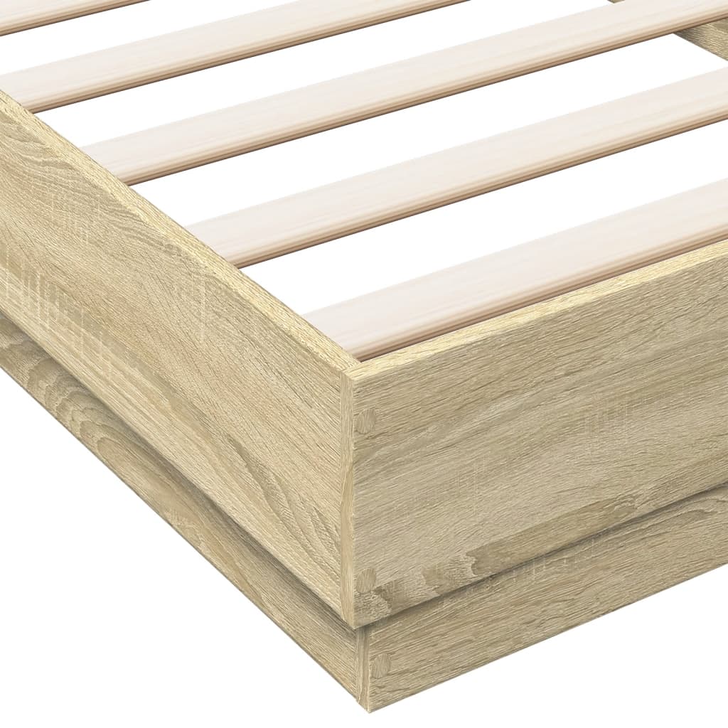 Giroletto senza Materasso Rovere Sonoma 90x200 cm in Truciolato