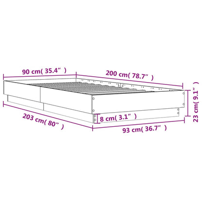Giroletto Grigio Cemento 90x200 cm in Legno Multistrato | homemem39