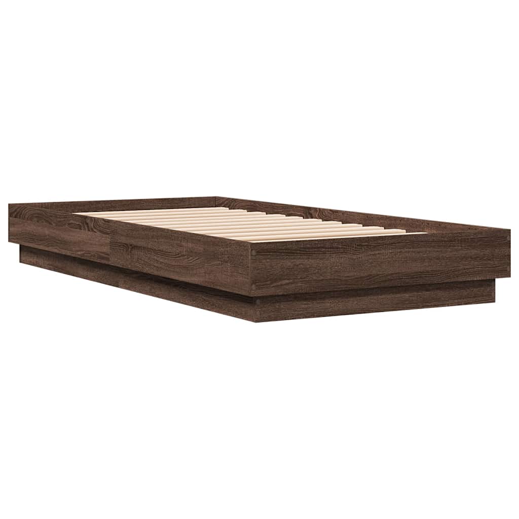 Giroletto senza Materasso Rovere Marrone 90x190cm in Truciolato | homemem39