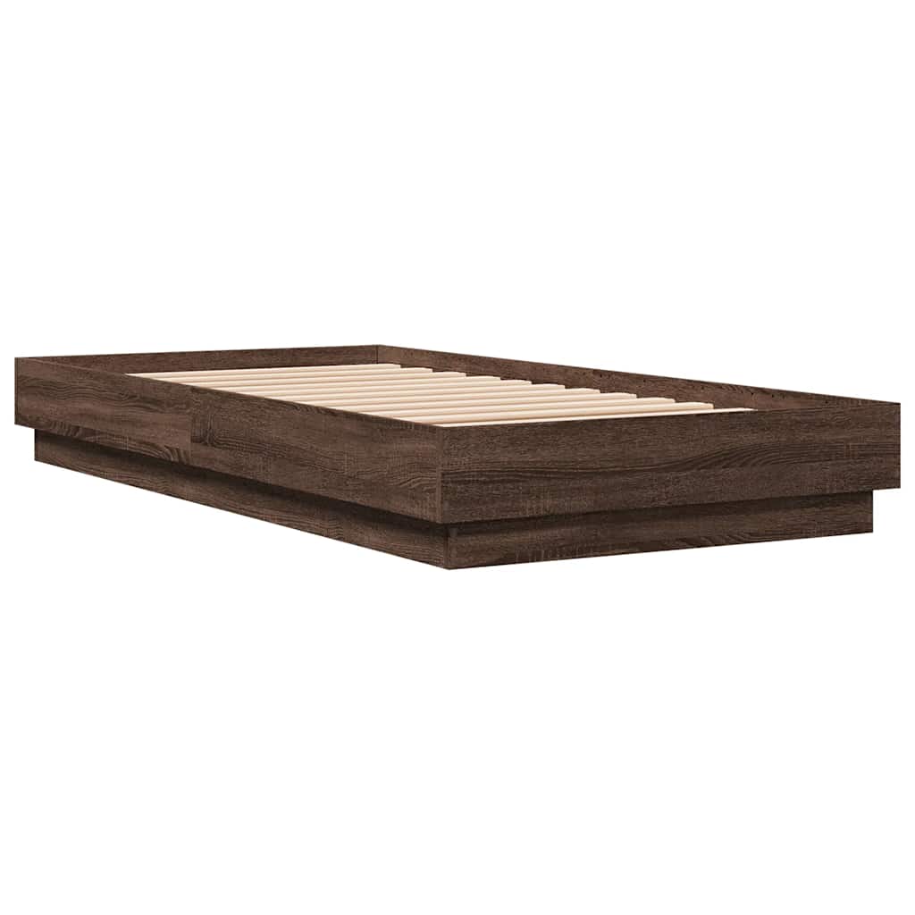 Giroletto senza Materasso Rovere Marrone 90x190cm in Truciolato | homemem39