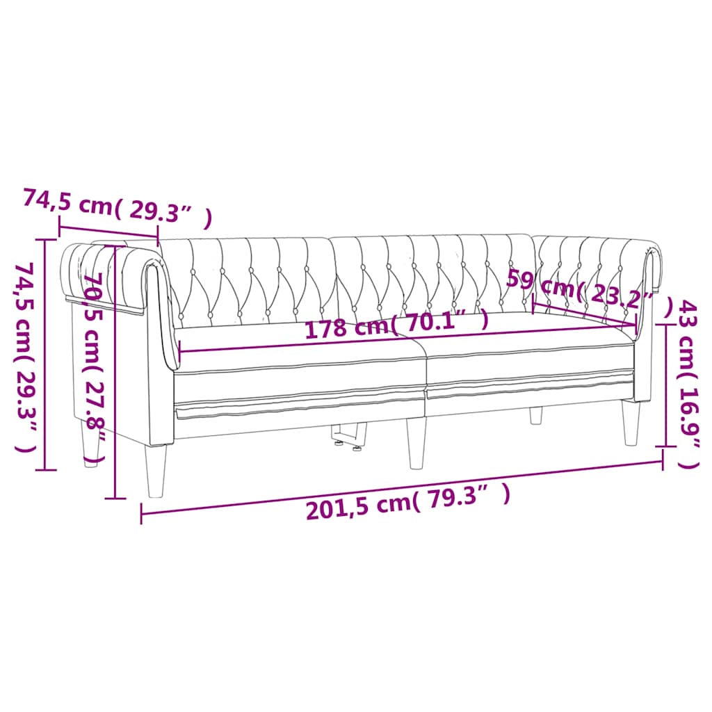 Set di Divani 3 pz Verde Scuro in Tessuto