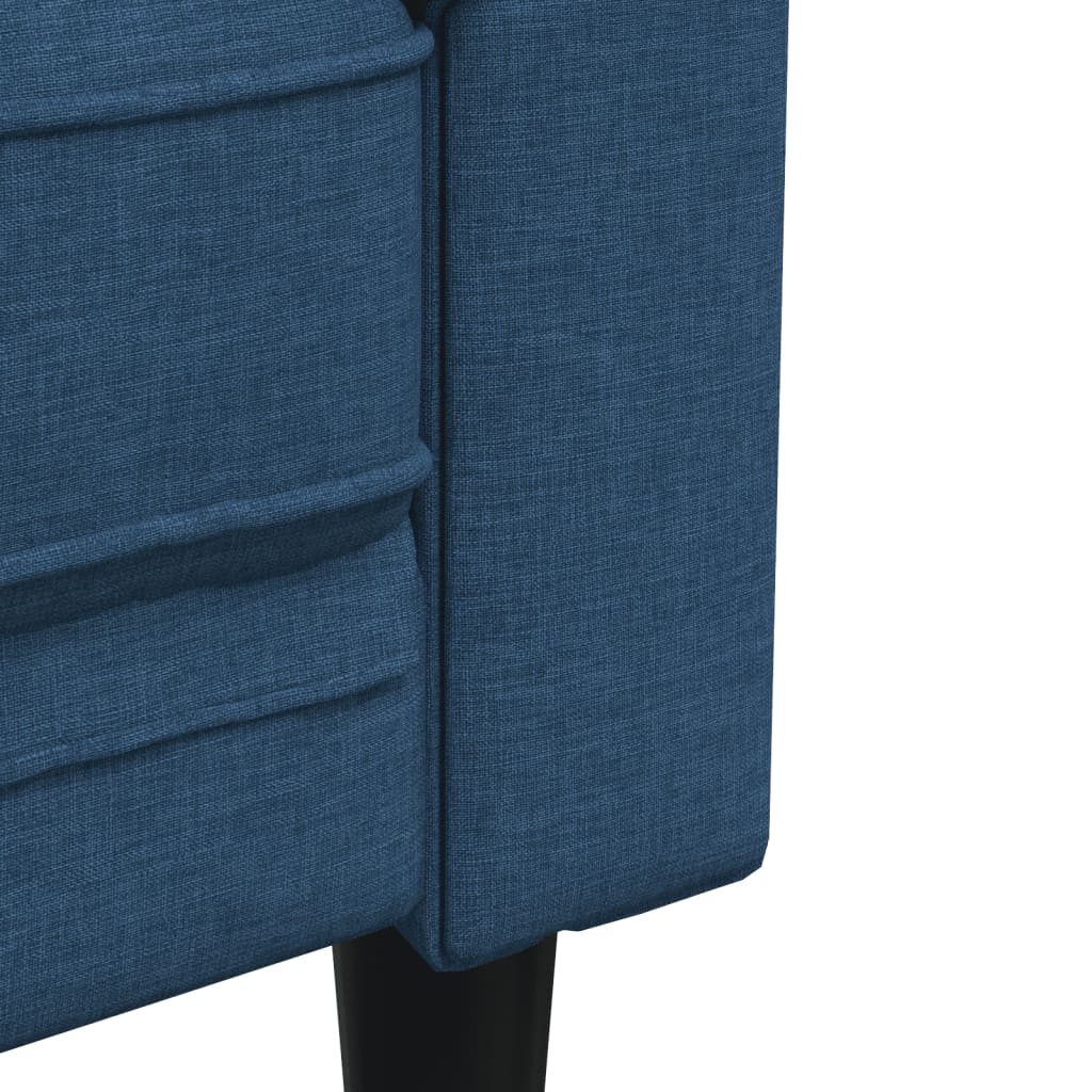 Set di Divani 3 pz Blu in Tessuto | homemem39