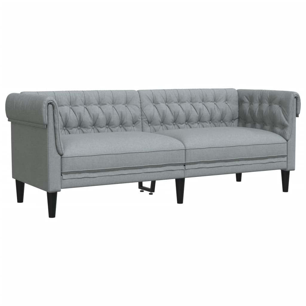 Set di Divani 2 pz Grigio Chiaro in Tessuto | homemem39