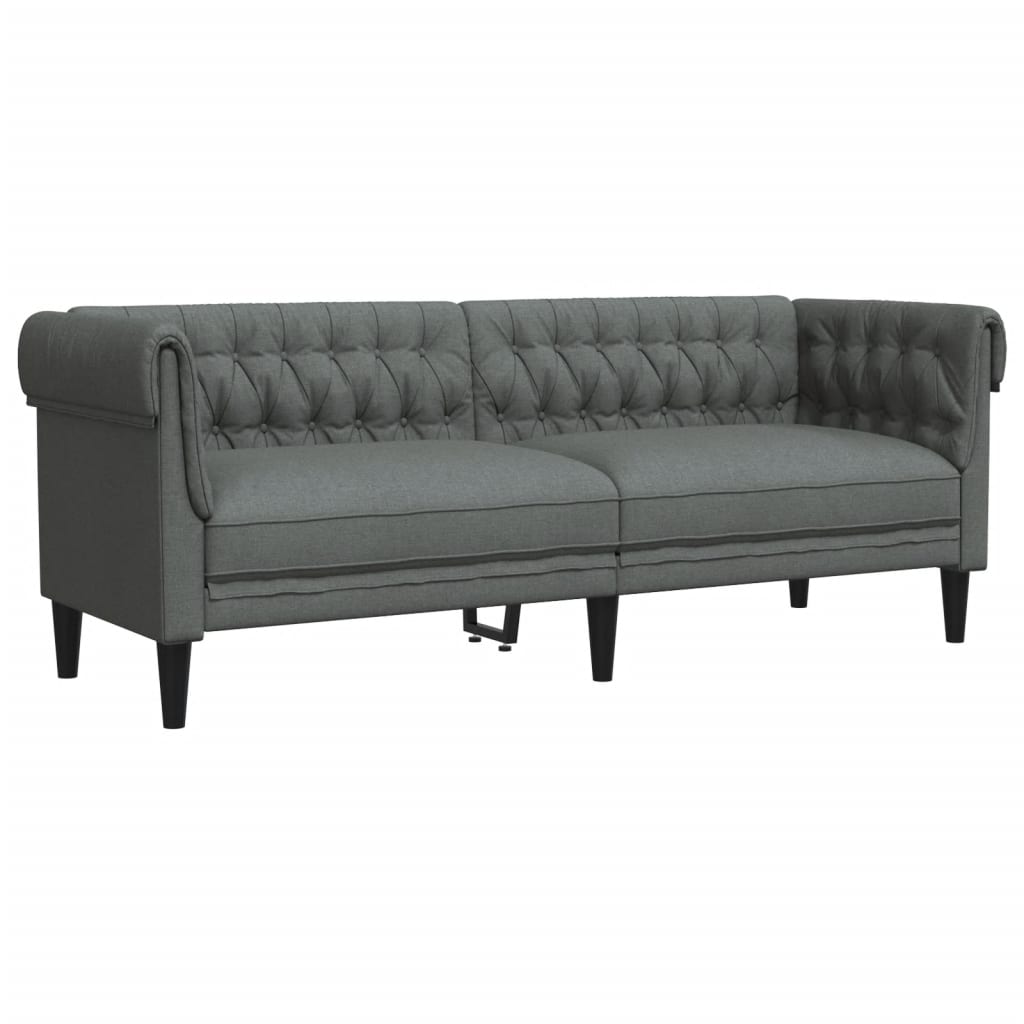 Set di Divani 2 pz Grigio Scuro in Tessuto | homemem39