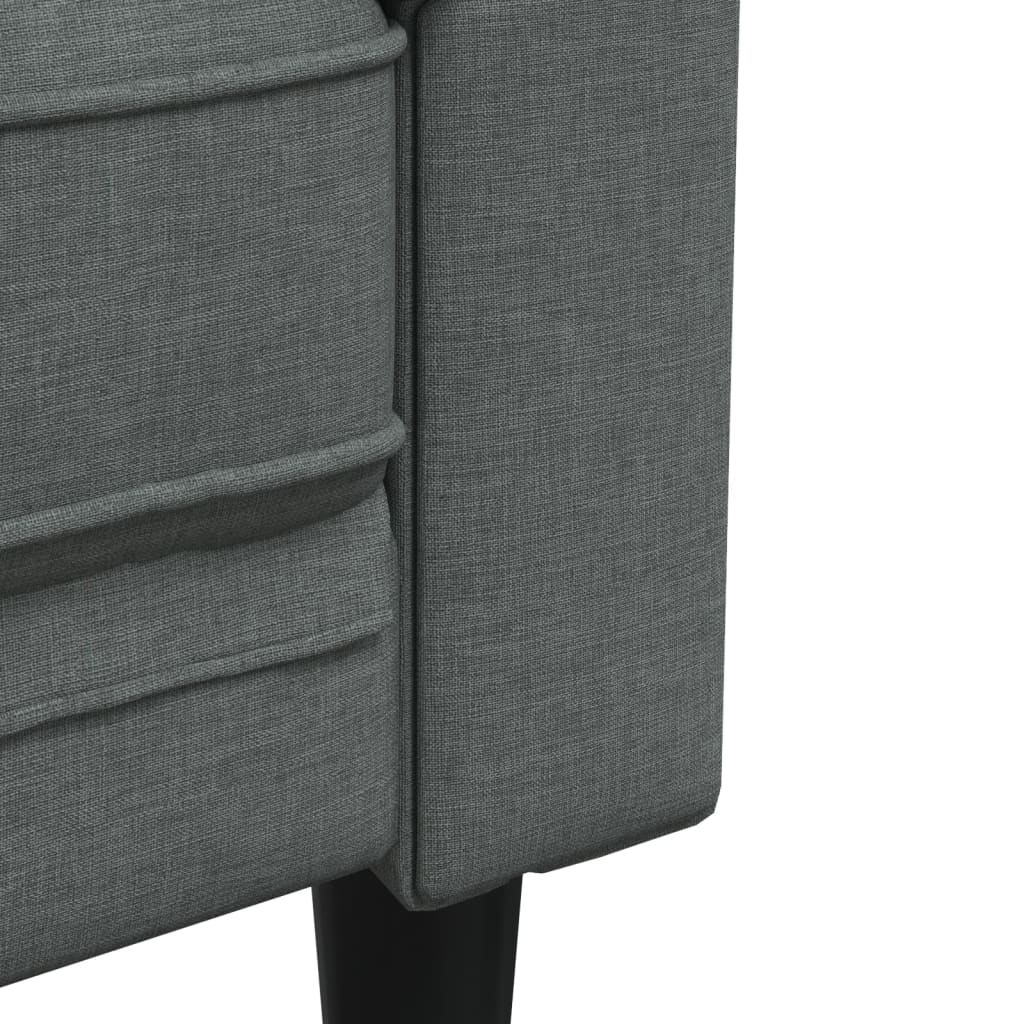 Set di Divani 2 pz Grigio Scuro in Tessuto | homemem39