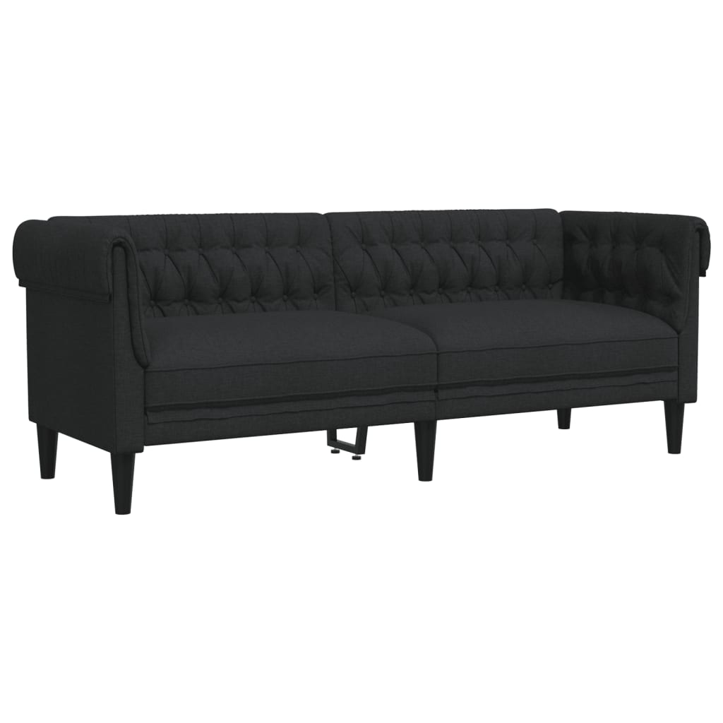 Set di Divani 2 pz Nero in Tessuto | homemem39