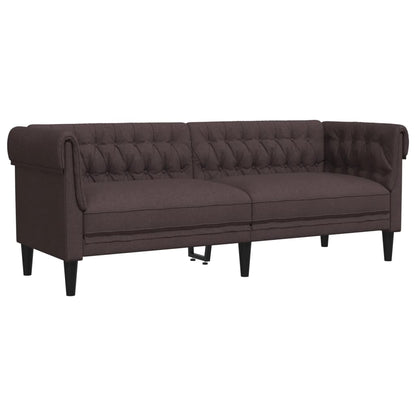 Set di Divani 2 pz Marrone Scuro in Tessuto | homemem39