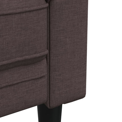 Set di Divani 2 pz Marrone Scuro in Tessuto | homemem39