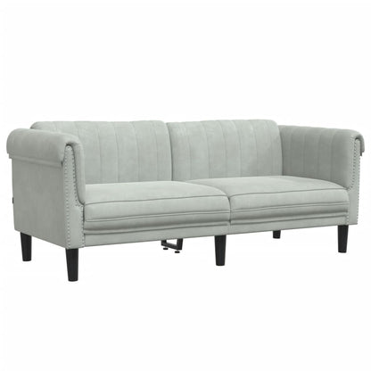 Set di Divani 3 pz Grigio Chiaro in Velluto | homemem39