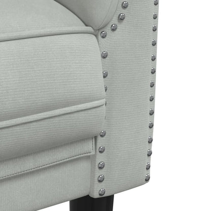 Set di Divani 3 pz Grigio Chiaro in Velluto | homemem39