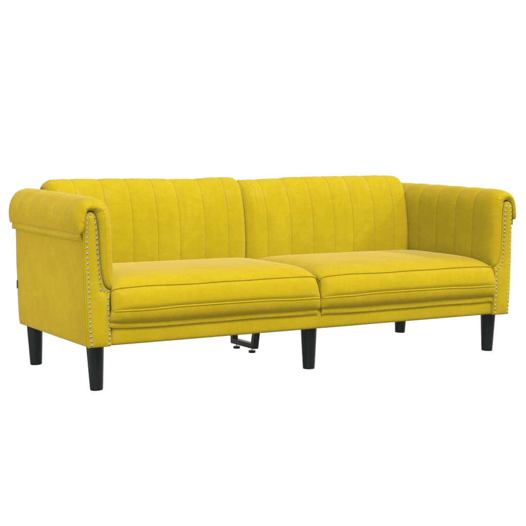 Set di Divani 3 pz Giallo in Velluto - homemem39