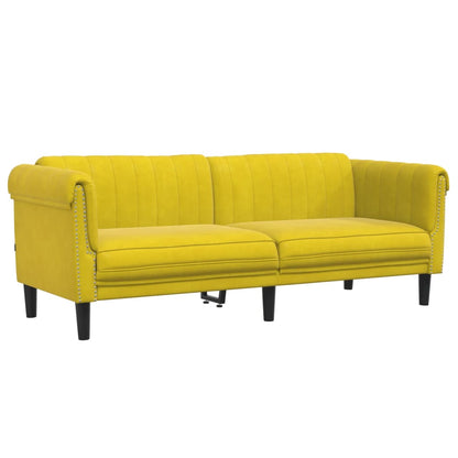 Set di Divani 3 pz Giallo in Velluto - homemem39