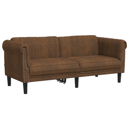 Set di Divani 3 pz Marrone in Velluto