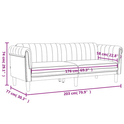Set di Divani 2 pz Grigio Chiaro in Velluto | homemem39