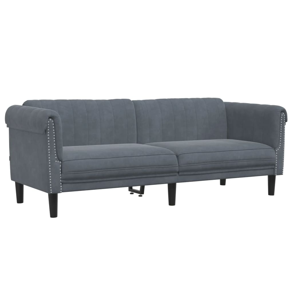Set di Divani 2 pz Grigio Scuro in Velluto | homemem39