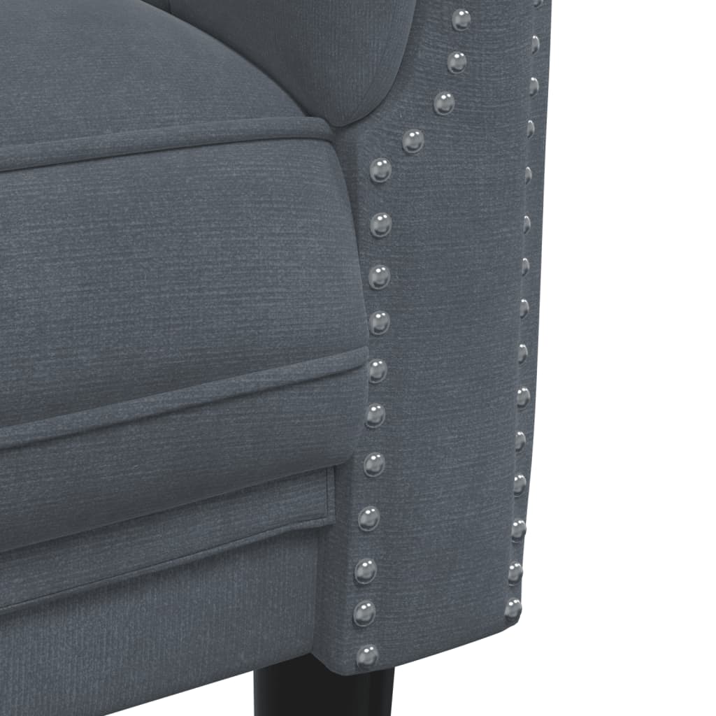 Set di Divani 2 pz Grigio Scuro in Velluto | homemem39