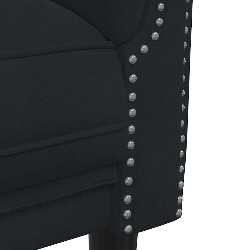 Set di Divani 2 pz Nero in Velluto | homemem39