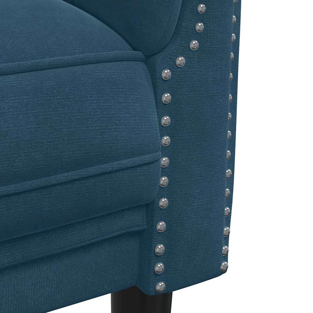 Set di Divani 2 pz Blu in Velluto | homemem39