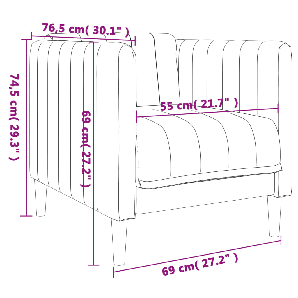 Set di Divani 3 pz Marrone Scuro in Tessuto - homemem39