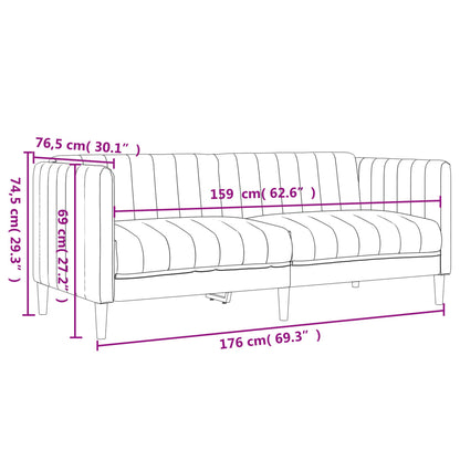 Set di Divani 2 pz Blu in Tessuto