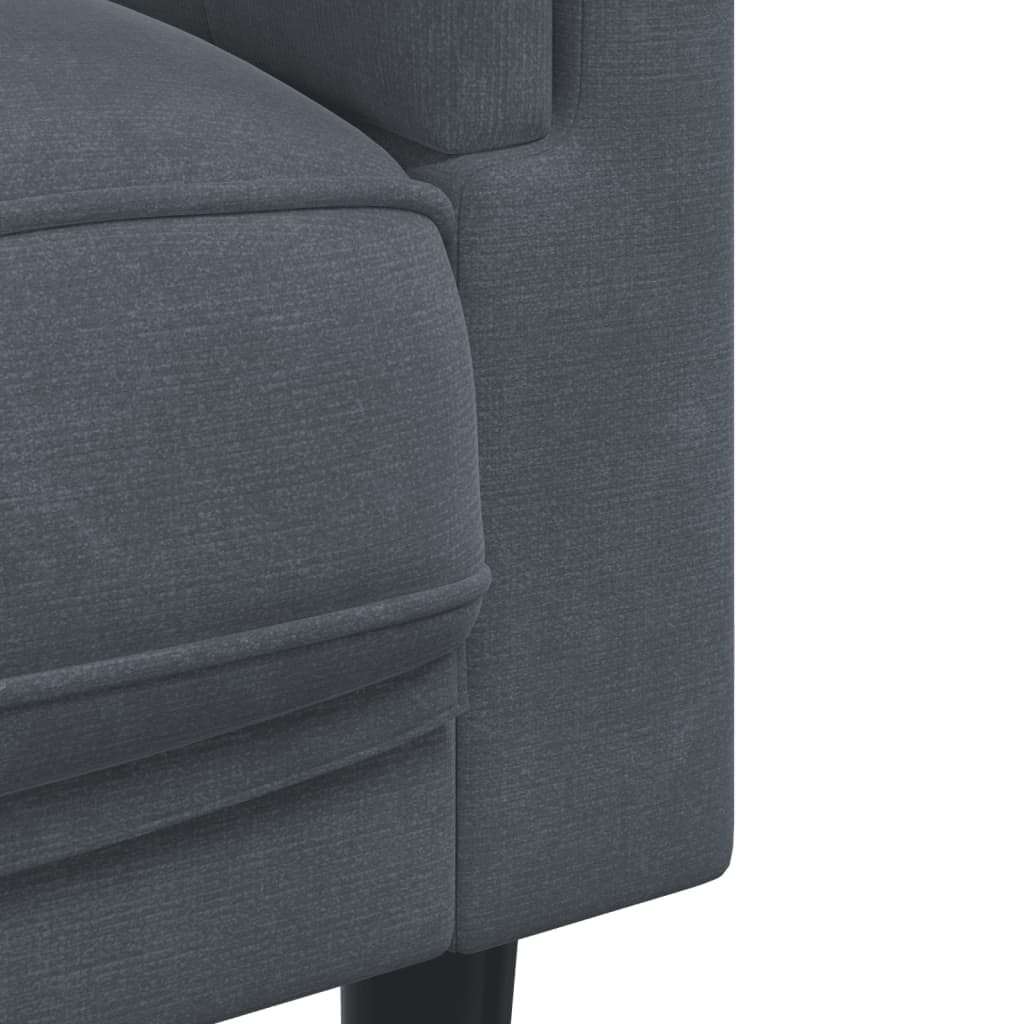 Set di Divani 3 pz con Cuscini Grigio Scuro in Velluto | homemem39