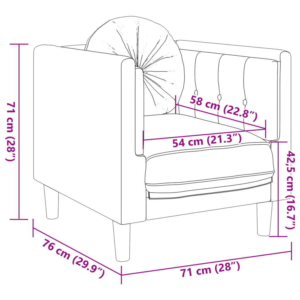 Set di Divani 3 pz con Cuscini Marrone in Velluto - homemem39