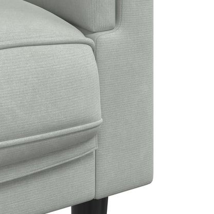Set di Divani 2 pz con Cuscini Grigio Chiaro in Velluto | homemem39