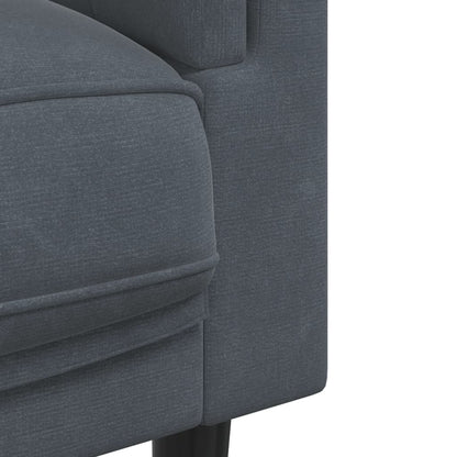 Set di Divani 2 pz con Cuscini Grigio Scuro in Velluto | homemem39
