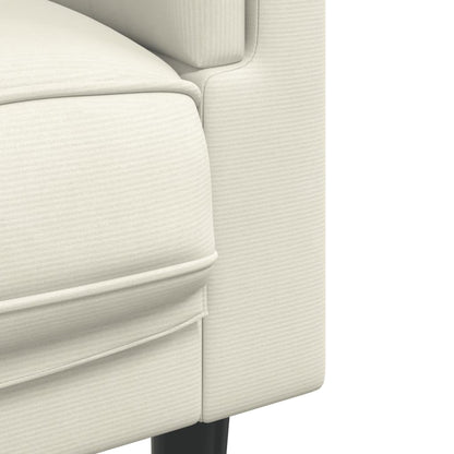 Set di Divani 2 pz con Cuscini Crema in Velluto | homemem39