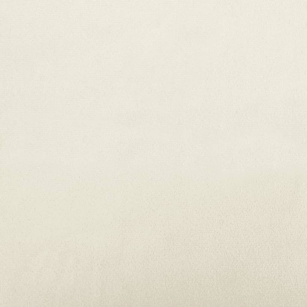 Set di Divani 2 pz con Cuscini Crema in Velluto