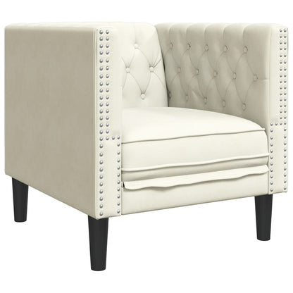 Set Divani Chesterfield 3pz Crema in Similpelle | homemem39