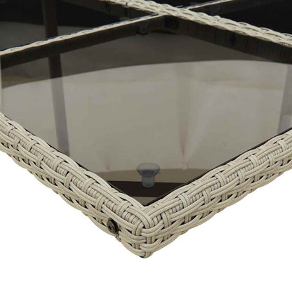 Set Pranzo da Giardino 5pz con Cuscini Grigio Chiaro Polyrattan | homemem39