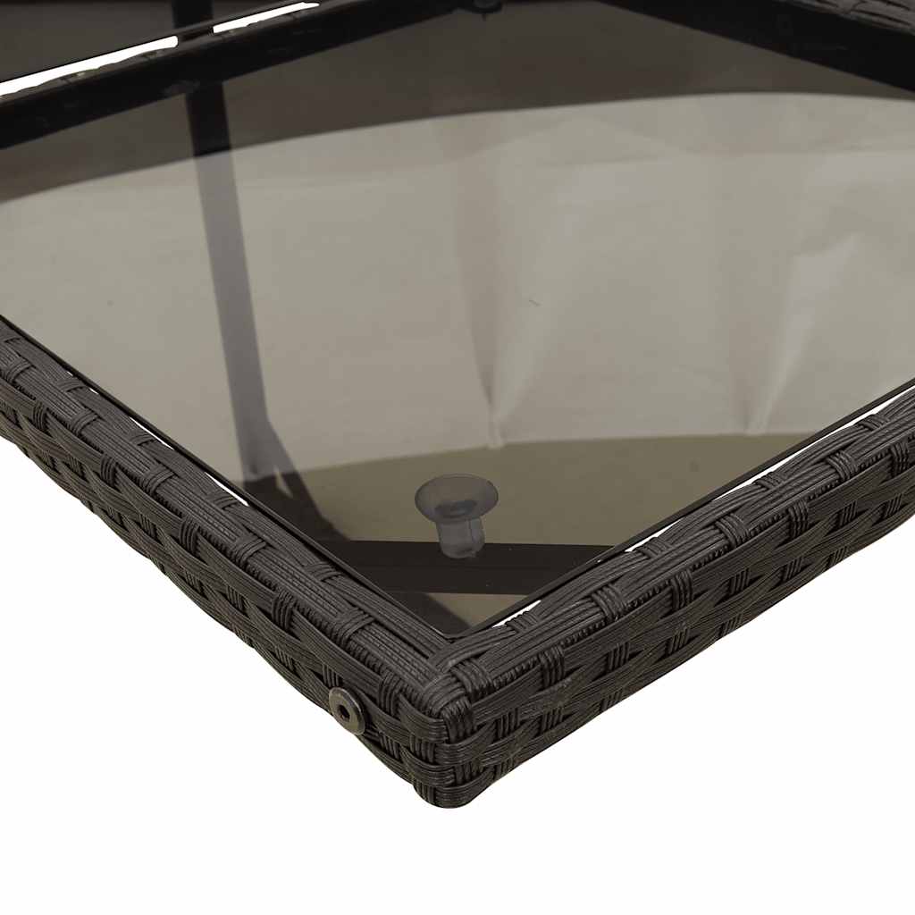 Set da Pranzo da Giardino 17 pz con Cuscini Nero in Polyrattan | homemem39