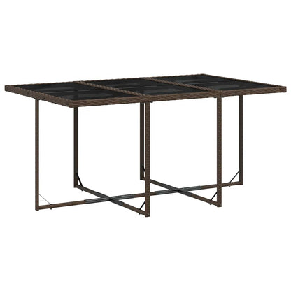 Set da Pranzo da Giardino 11 pz con Cuscini Polyrattan Marrone | homemem39
