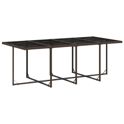 Set da Pranzo da Giardino 13pz con Cuscini Marrone Polyrattan | homemem39