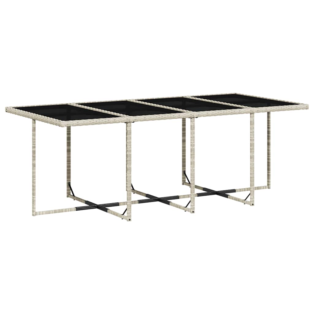 Set da Pranzo da Giardino 13pz con Cuscini Grigio in Polyrattan | homemem39