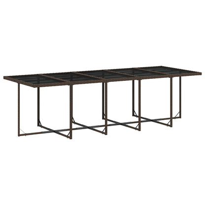 Set da Pranzo da Giardino 15 pz con Cuscini Marrone Polyrattan | homemem39