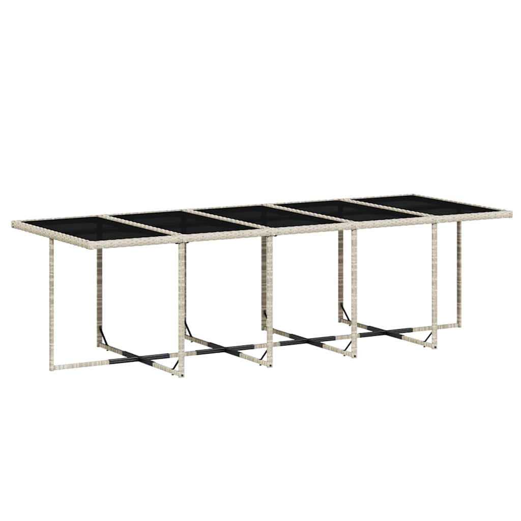 Set da Pranzo da Giardino 15 pz con Cuscini Grigio Polyrattan | homemem39