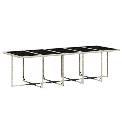 Set da Pranzo da Giardino 15 pz con Cuscini Grigio Polyrattan | homemem39