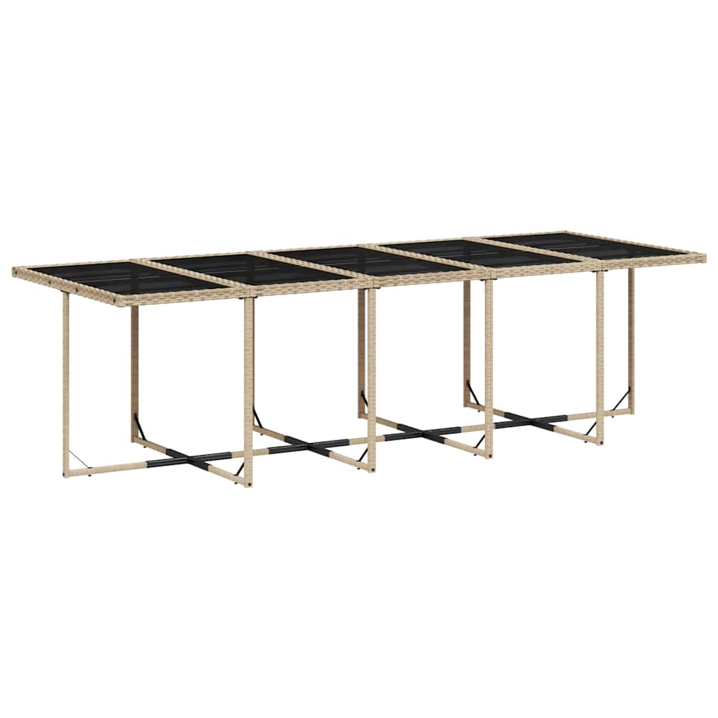 Set Pranzo da Giardino 15 pz con Cuscini Beige Misto Polyrattan | homemem39