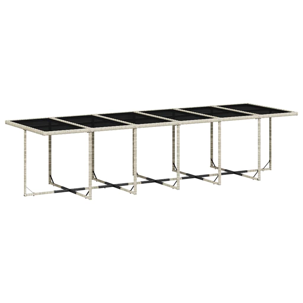 Set da Pranzo da Giardino 17pz con Cuscini Grigio in Polyrattan | homemem39