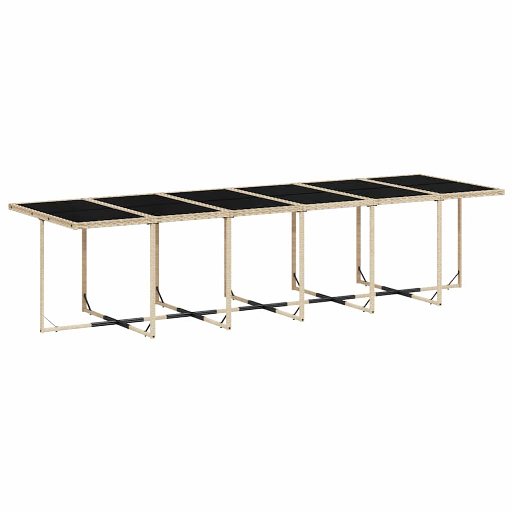 Set Pranzo da Giardino 17 pz con Cuscini Beige Misto Polyrattan | homemem39